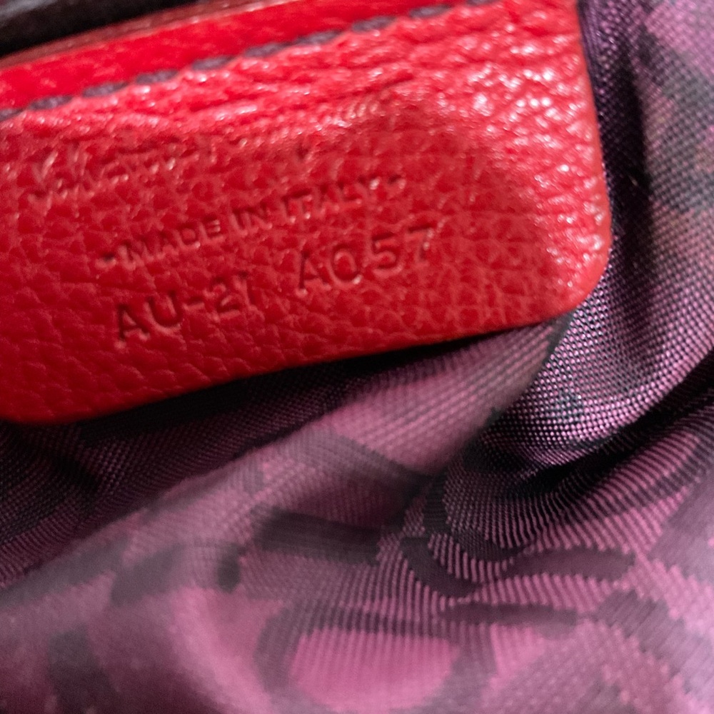 Salvatore Ferragamo Red Leather Shoulder Bag COA - Picture 14 of 16